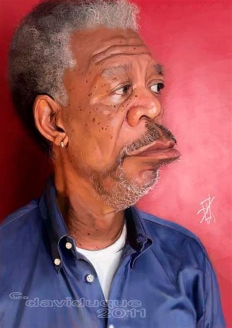 Morgan Freeman Caricaturas De Famosos Personajes Famosos