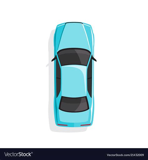 Blue Cartoon Car Top View Royalty Free Vector Image Free Nude Porn Photos