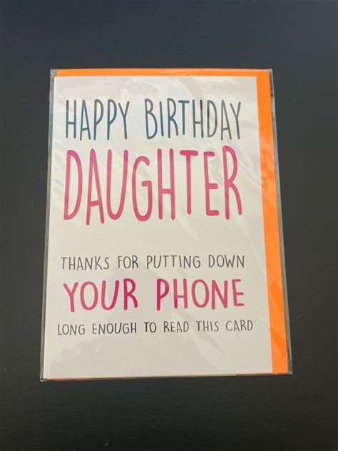 Happy Birthday Daughter Funny Greetings Card Etsy