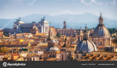 Rome Italy Skyline In Panoramic View — Stock Photo © Biancoblue 191041692