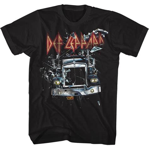 Def Leppard 80s Heavy Metal Band Rock N Roll Through The Glass Adult T