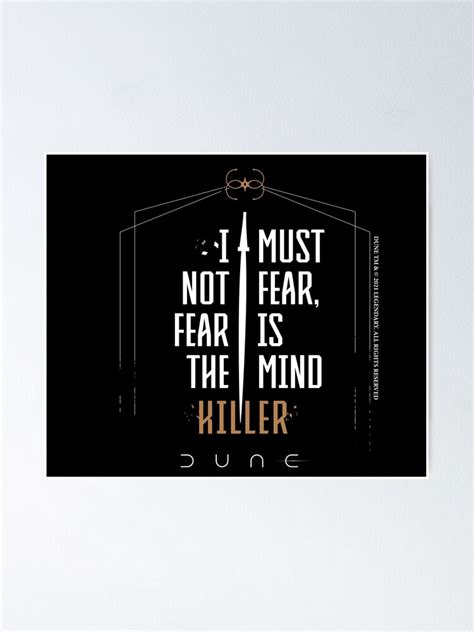 Dune I Must Not Fear Fear Is The Mind Killer Poster By Nikkokikko