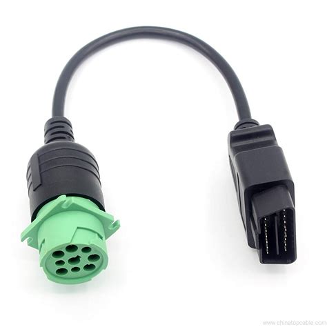 Sae J1939 9 Pin To Obd2 16 Pin Plug Adapter Cable For Truck Gps Tracker