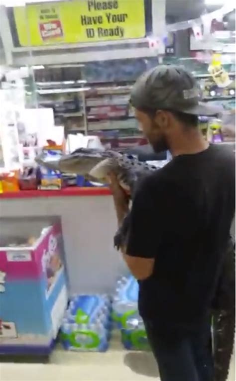 Florida Man Wielding Live Gator Chases People In Convenience Store