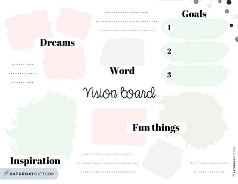 Vision Board Template 27 Cute Andfree Dream Board Printables