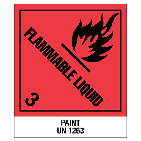 4 X 4 75 Flammable Liquid Paint UN 1263 AsLabeled Com
