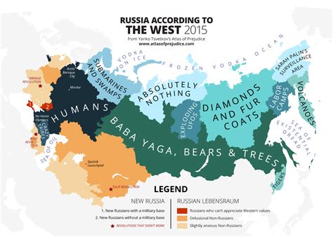 Russia map and satellite image. Meet the man behind the most hilarious stereotypes of the ...
