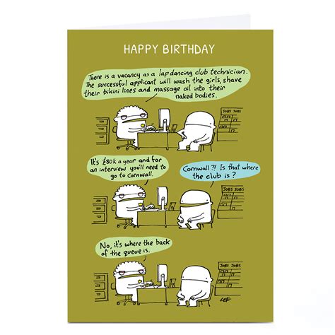 Buy Personalised Lee Fearnley Birthday Card Job Centre For Gbp 229