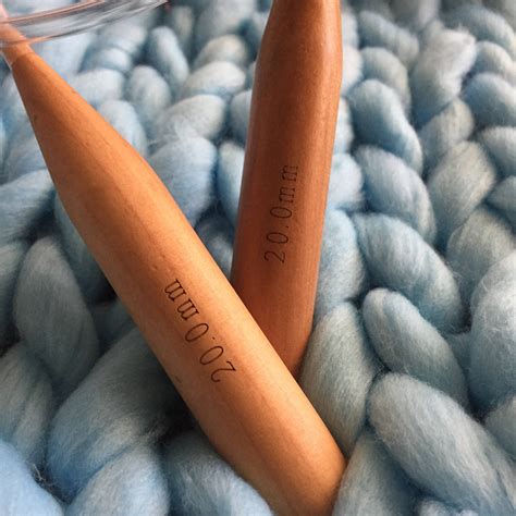 20mm Circular Knitting Needles For Chunky Knit Blankets Jumbo Etsy
