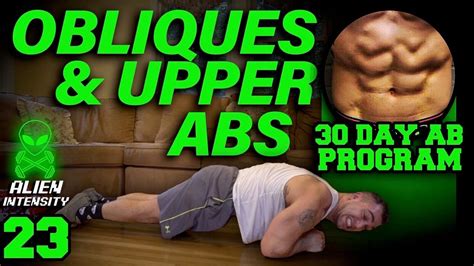 Upper Abs And Obliques Workout At Home 30 Days To Six Pack Abs For
