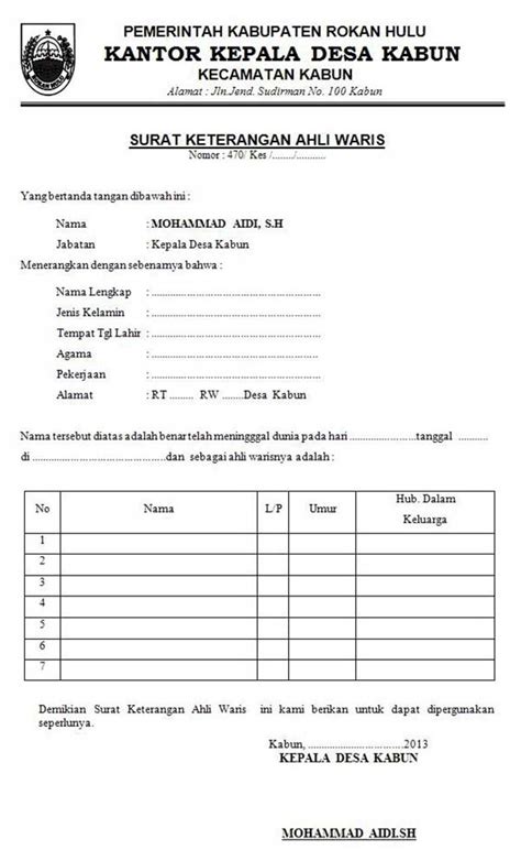 May 06, 2019 · boleh tolong dptkn contoh surat rayuan rasmi bagi kaedah pembayaran balik secara berkhidmat 10 tahun kontrak dengan kerajaan.ini bagi pelajar peubatan yang dahulunya mendapat tajaan jpa kemudian mahu membuat pembayaran balik secara kontrak berkhidmat dengan kerajaan selama 10 tahun.jikalau ada boleh tolong emel kan pada saya. Syarat dan Cara Membuat Surat Keterangan Ahli Waris (Lengkap)