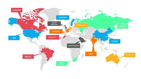 Free World Map Powerpoint Template Ciloart