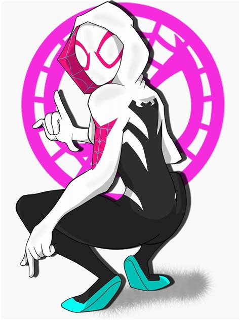 spider verse gwen into the spider verse 2023 sticker for sale by ugtee redbubble