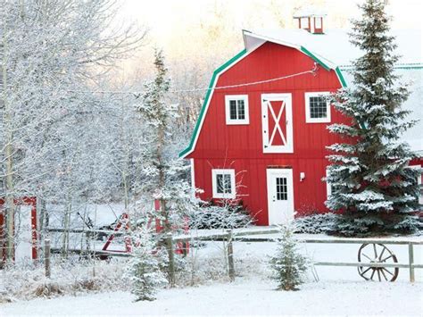 10 Beautiful Snow Covered Barn Photoscountryliving Barn Photos Red