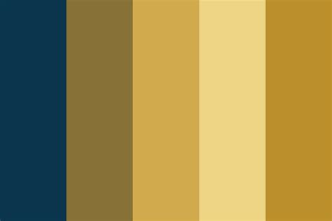 Blue Gold White And Gray Color Palette