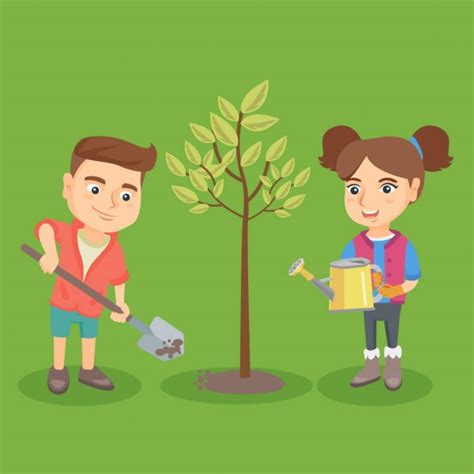 ¿qué es una familia de árboles? Vectores de stock de Niño sembrando arbol, ilustraciones ...