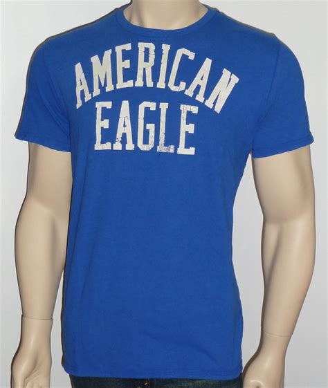 American Eagle Outfitters Aeo Standard Logo Mens Royal Blue T Shirt New