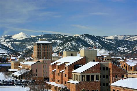 The University Of Colorado Boulder Campus On A Snowy Winter Day