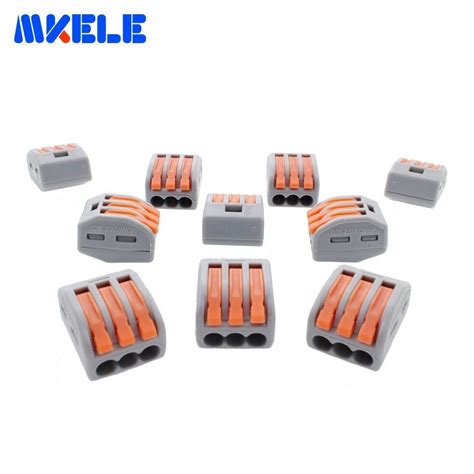 100pcs Pct 213 3 Pin Wire Connector Universal Compact Wire Wiring Connector Conductor Terminal