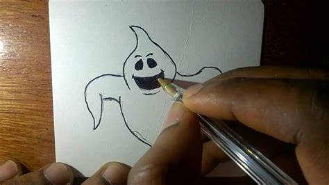How To Draw A Cartoon Ghost Youtube