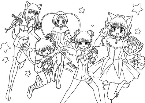 And you can freely use images for your personal blog! Mew-mew team anime coloring pages for kids, printable free | Coloring pages | Pinterest | Free ...