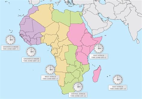 Ethnic Map Of Africa Time Zones Map World