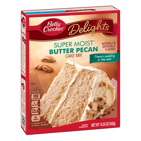 Soft & moist butter cake. (12 Pack) Betty Crocker Super Moist Butter Pecan Cake Mix ...