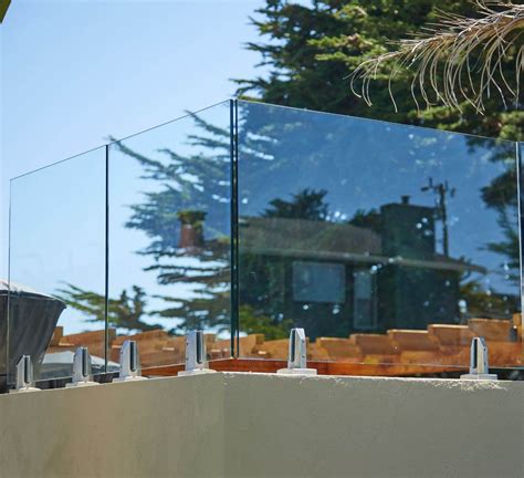 Frameless glass railings are broadly introduced in many buildings, i.e. China Outdoor Deck Frameless Floor Mounted Glass Railing ...