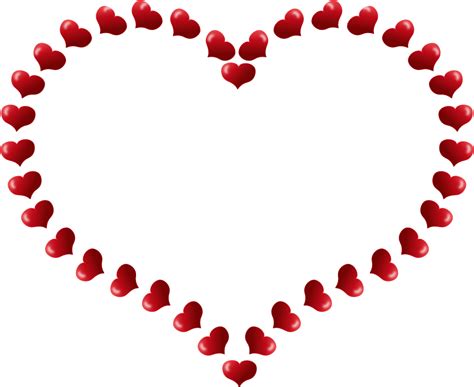 Heart Valentines Day Border Png Png Mart