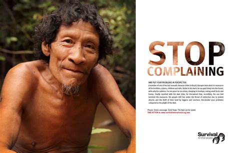 survival launches stop complaining ad for earth s most threatened tribe
