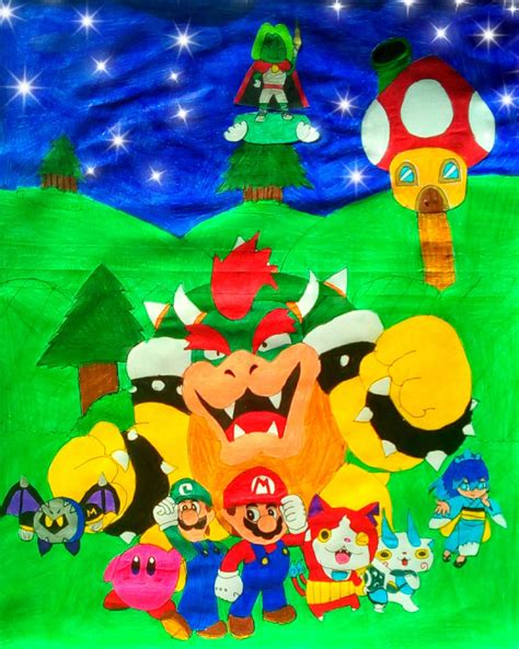 Super Mario Crossover Art Rmario