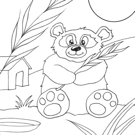 panda bear colouring page   colouring pages