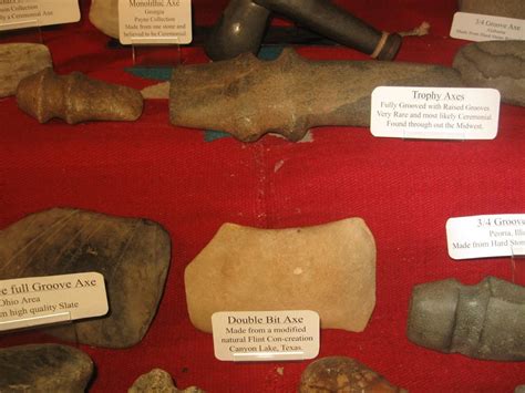 Native American Artifacts Prehistoric Axe Stones And Bones Traveling