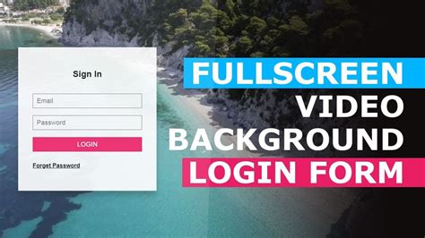 10,890 likes · 223 talking about this. Fullscreen Video Background Login Form | Login Form With HTML CSS & jQuery - YouTube