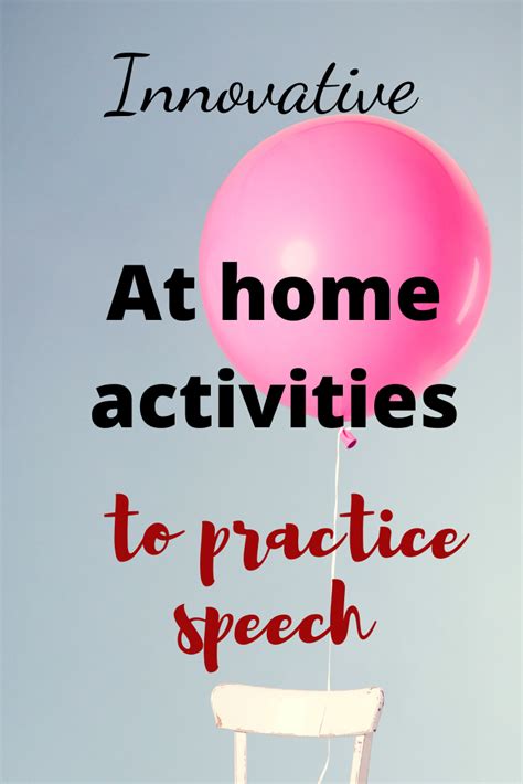 At Home Activities To Practice Speech At Home Artofit