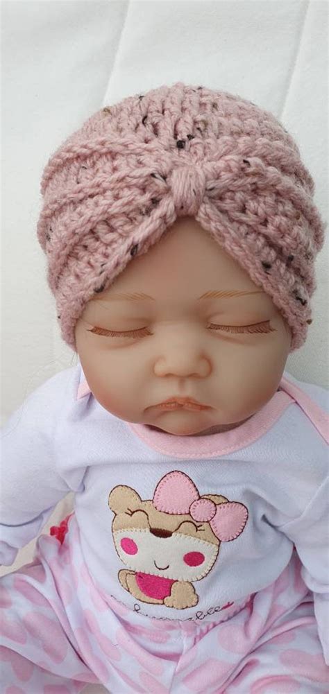 Baby Girls Crochet Turban Hat Newborn 0 3 3 6 6 12 Months Etsy