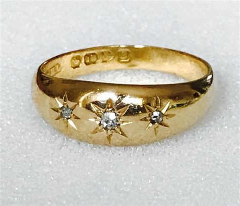 Special Offer Stunning Antique 18ct Yellow Gold Diamond Gypsy Ring