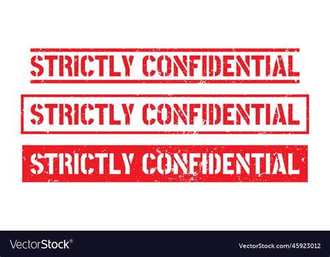 Strictly Confidential Grunge Rubber Stamp Vector Image