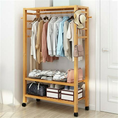 Explore 127 listings for home clothes rack at best prices. Heavy Duty Hallway Wooden Rail Clothes Hanging Stand Shoe ...