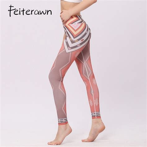 feiterawn 2019 european new pattern printing yoga pants motion bodybuilding pants dance yoga