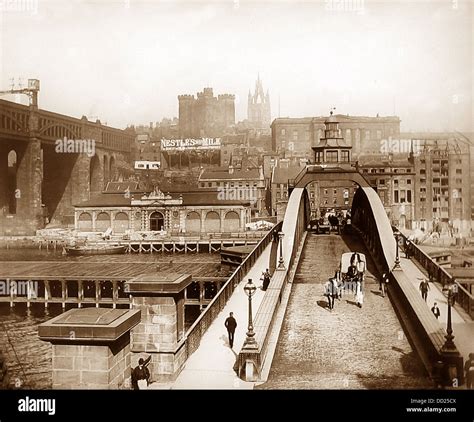 Newcastle Upon Tyne Swing Bridge Victorian Period Stock Photo Alamy