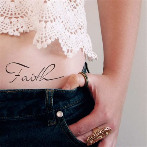 The gallery is enormous and there are different patterns, colours, images and sizes that can be used to give your tattoo a fantastic appearance. Temporary Faith tattoo | Tatuajes, Tatuajes pequeños y Tinta