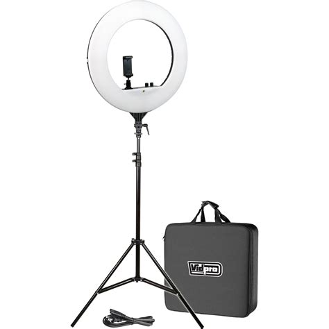 Used Vidpro Rl 18 Led Ring Light Kit With Stand And Rl 18 Led