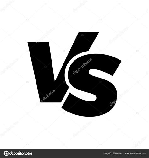 Vs Versus Letters Vector Icon Isolated On White Background Vs Versus