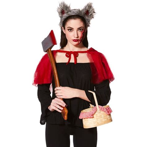 This homemade little red riding hood costume was a super sweet costume that did not take a lot of time or money. Red Riding Wolf Accessory Kit - Cape, Headband & Scar | Red riding hood costume, Red riding hood ...