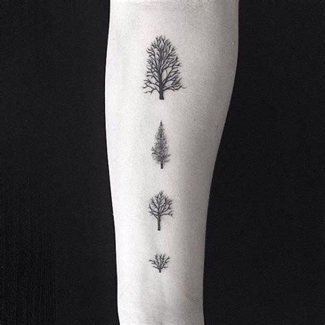 65 Tatuagens de Árvores Impressionantes e Inspiradoras Mini Tattoos