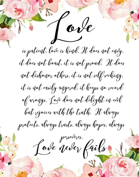 Love Is Patient Love Is Kind Bible Verse Print 1 Corinthians Etsy