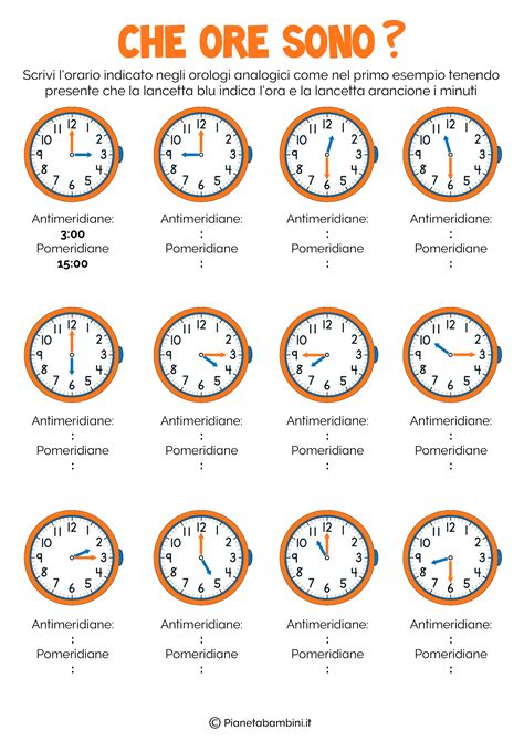 Abbiamo chiesto a un docente di madrelingua inglese di scrivere alcuni esercizi nuovi per consolidare il lavoro fatto con i tempi verbali inglesi. Imparare a Leggere l'Orologio: Schede Didattiche ed ...