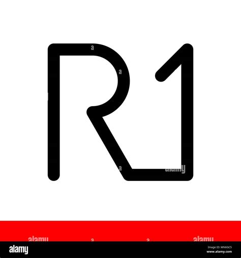 R1 Vector Sign Branding Identity Corporate Logo Design Template Stock