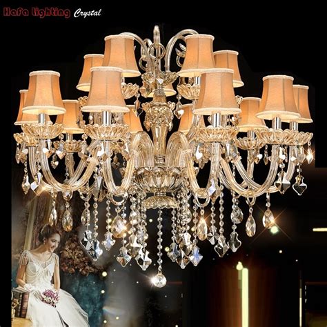 Modern Crystal Light Chandelier Lamp European Style Bedroom Villa